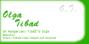 olga tibad business card